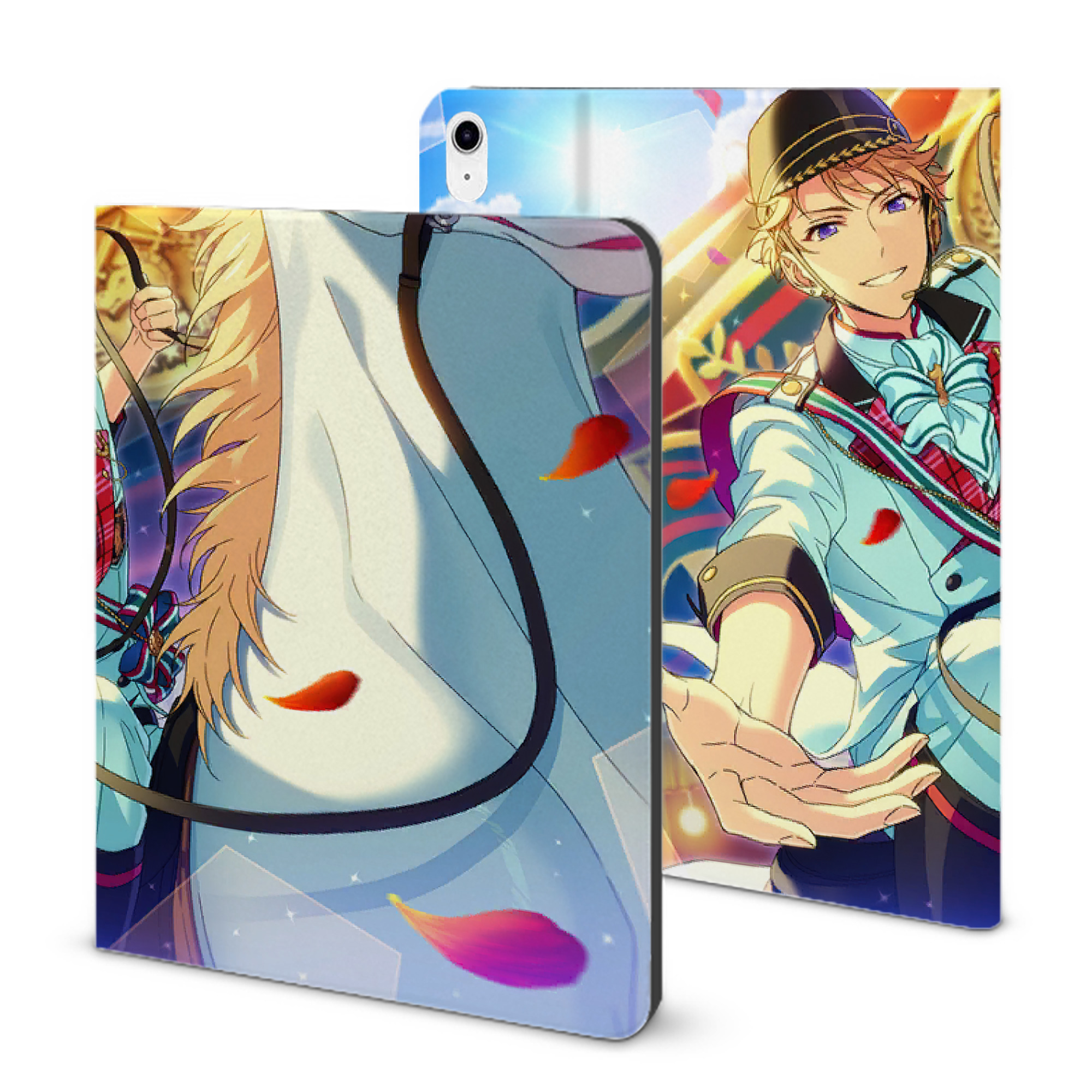 （画像用） あんさんぶるスターズ! Ensemble Stars IPad ケース ブック型 PUレザー TPU 耐衝撃 軽量 薄型 ペン収納なし 全面保護 IPad 各モデル対応